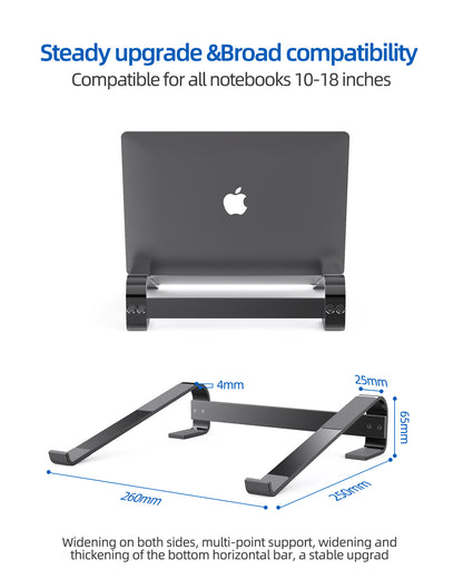 Laptop Stand Aluminium Portable Removable Laptop Rise Ventilated Detachable Ergonomic Laptop Holder Gadgets dealsniper-net