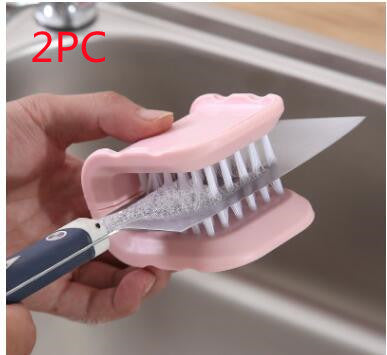 U-Shaped Knife And Cutlery Cleaner Brush Home Kitchen