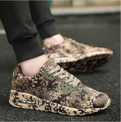 Camouflage air cushion shoes fashion men and women sports shoes Women dealsniper-net