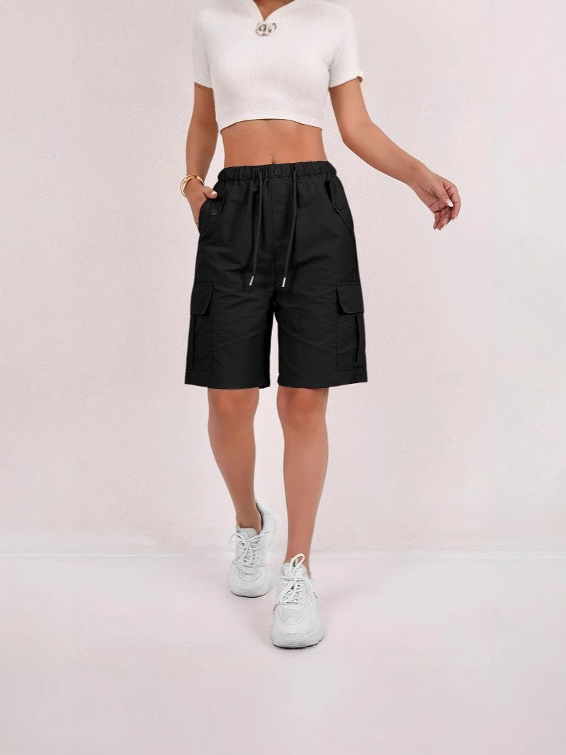 Summer New High-Waisted Cargo Shorts For Women Loose Casual Women Gym From House