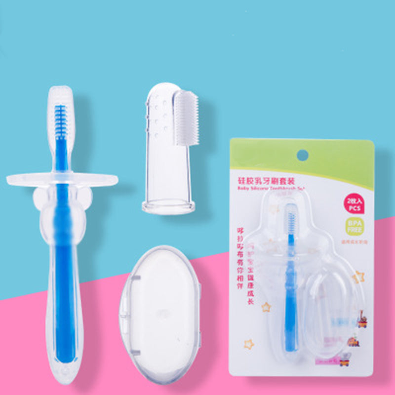 Silicone Baby Toothbrush Kids Teether Training Tool Clear Massager Kids dealsniper-net