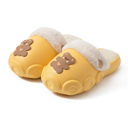 Baer Fluffy Slippers Winter Detachable Washable House Shoes For Women