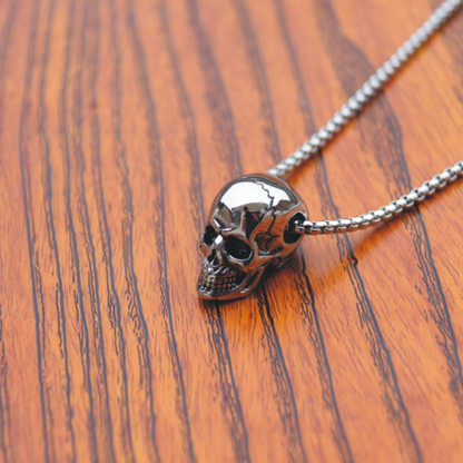 Male titanium steel skull necklace Jewelry dealsniper-net