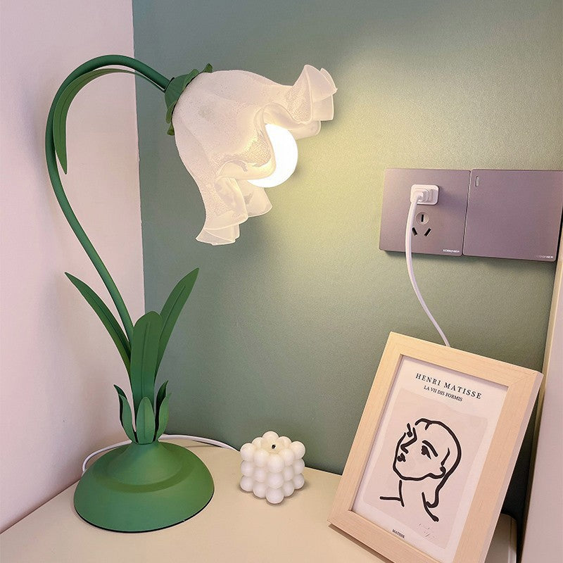 Bedside Flower Minimalist Creative Desk Lamp Home Decor Gym From House