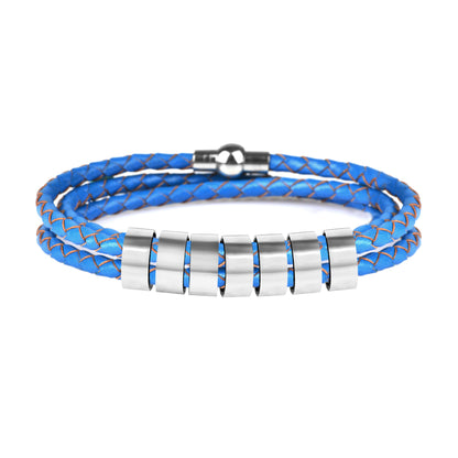 Letter Bracelet Customization Jewelry dealsniper-net Blue 7 beads 63cm