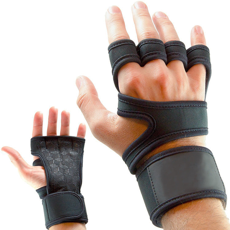 Breathable Fingerless Weightlifting Fitness Sports Gloves Sports Gym From House Black L