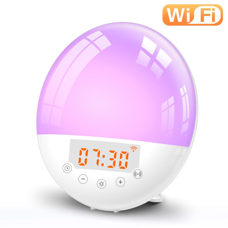 wifi voice control smart wake-up light alarm clock Home Decor dealsniper-net