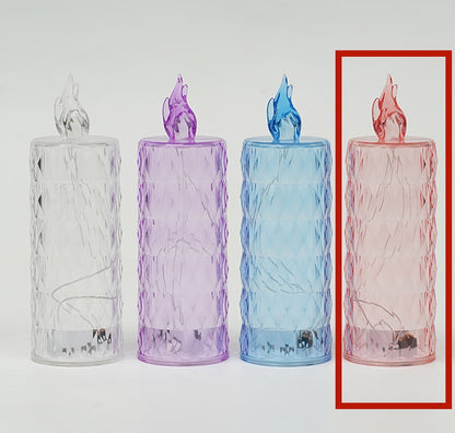 LED Electronic Candle Light Christmas Decorations Holidays Gym From House Diamond red No base 1PC