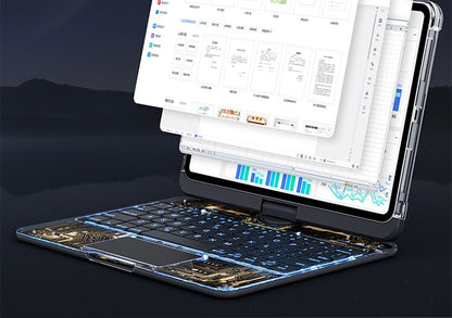 360 Swivel Keyboard Clear Case For IPad Smart Trackpad Electronics dealsniper-net