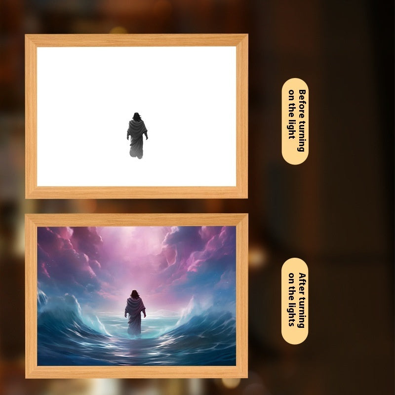 Jesus LED Light Painting Home Decoration Home Decor Gym From House