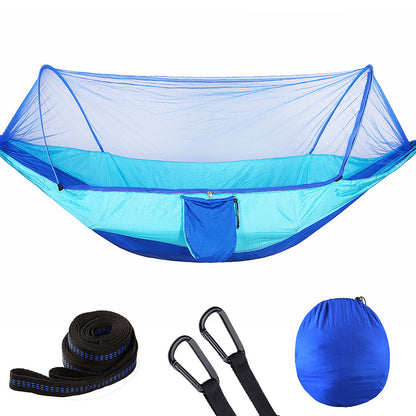 Fully Automatic Quick Opening Hammock With Mosquito Net Outdoor dealsniper-net Blue blue 250x120cm