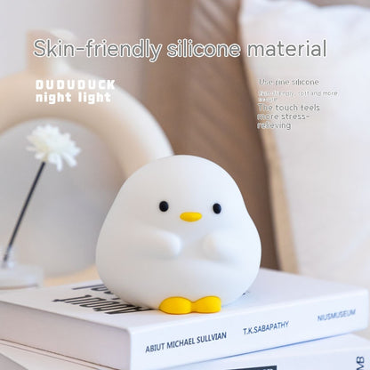 Cute Duck LED Night Lamp Cartoon Silicone USB Rechargeable Home Decor Gym From House