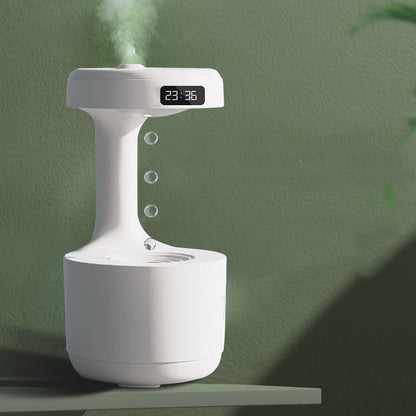 Bedroom Anti-Gravity Humidifier With Clock Water Drop