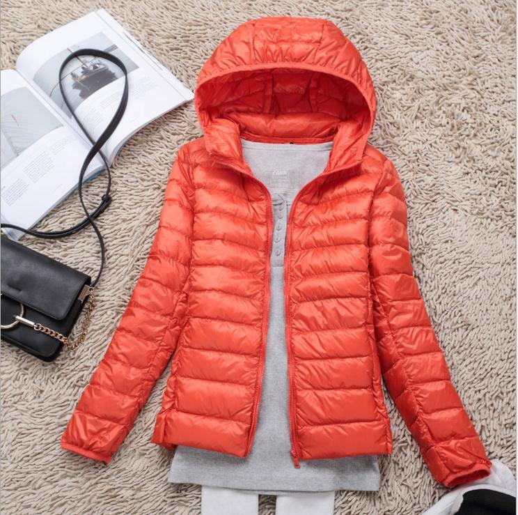 Women's Autumn And Winter Slim Slim Down Jacket Women dealsniper-net Orange 2XL