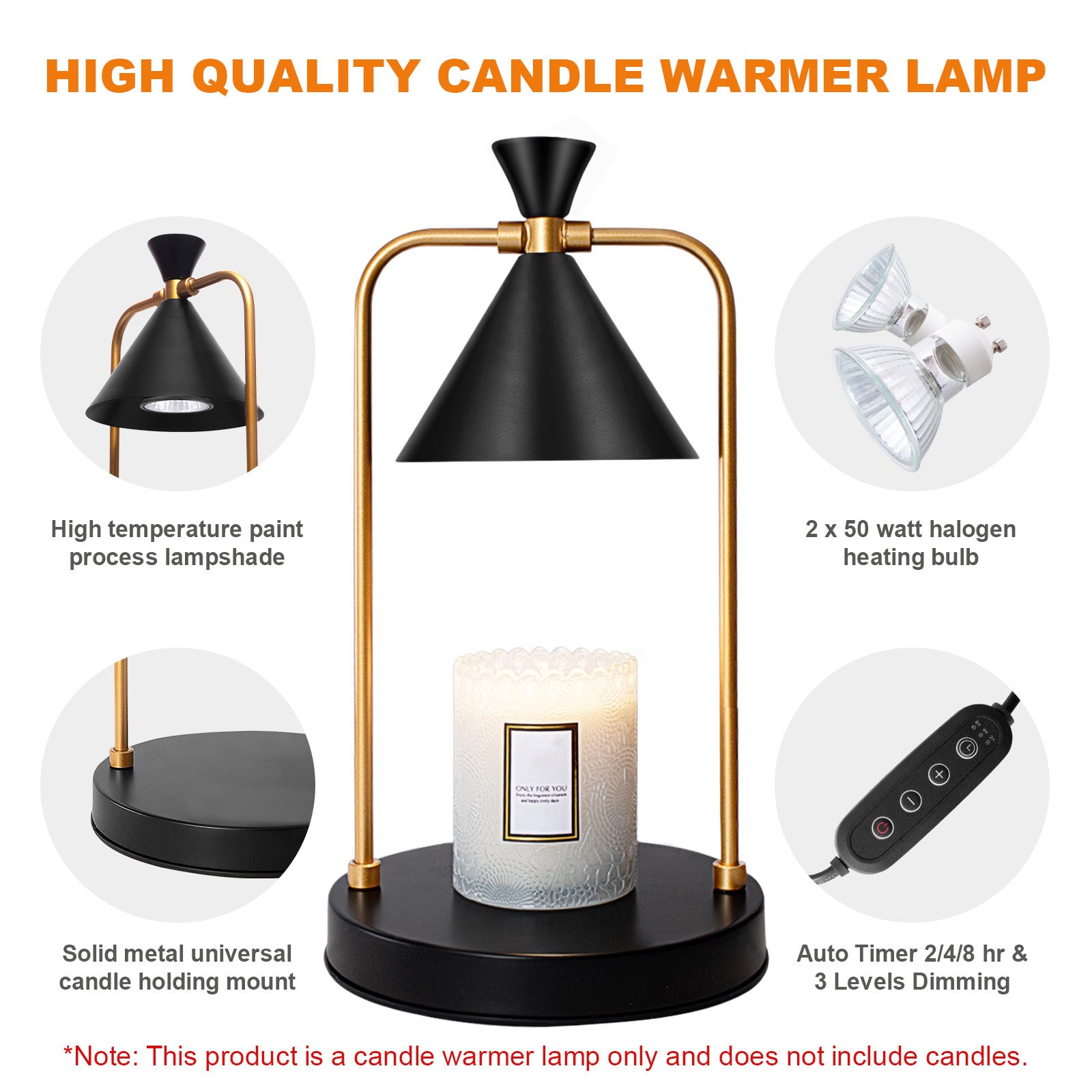 Candle Warmer Lamp With Timer, Dimmable Candle Lamp Home dealsniper-net