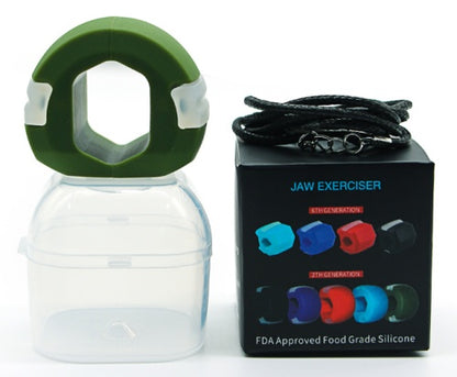 Facial Bite Muscle Exerciser Sports dealsniper-net Green Masseter ball with box andrope