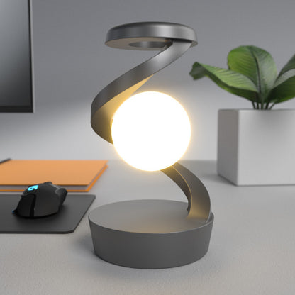 Rotating Moon Desk Lamp With Phone Wireless Charging Sensor Home Decor dealsniper-net Gray Basic Style