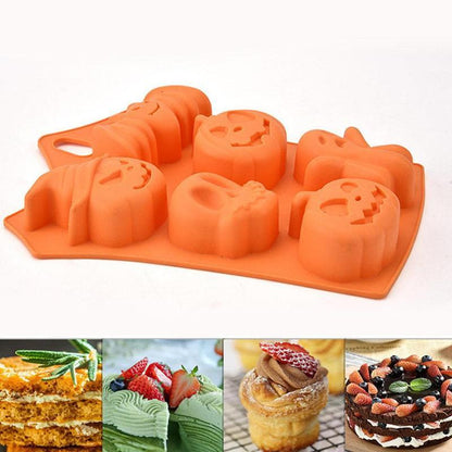 Halloween Pumpkin Cakes Silicone Mold Bald Cake Cake Holidays dealsniper-net