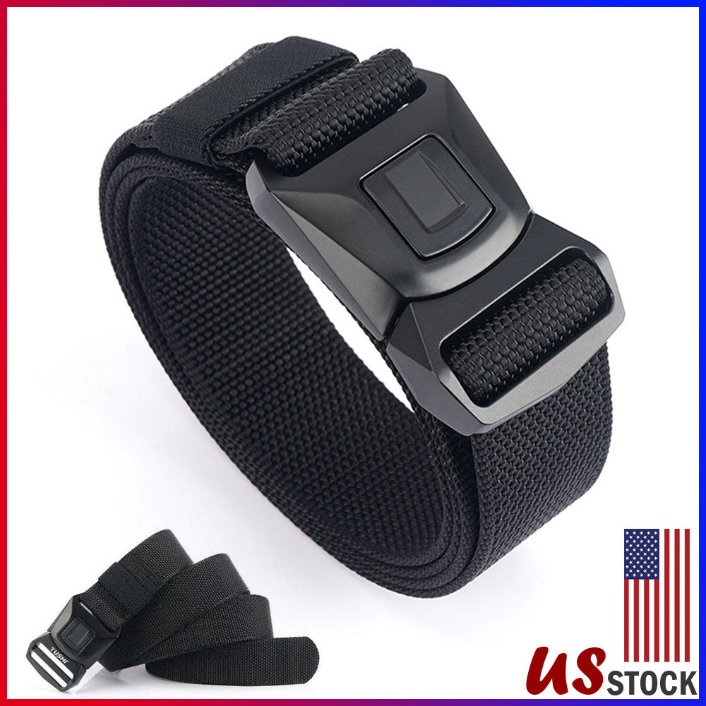 Quick Button Release Buckle Military Belt Strap Tactical Waistband Belts For MEN