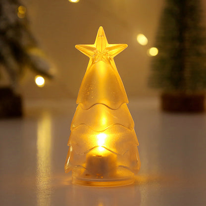 Christmas Decorations Christmas Tree Transparent Crystal Night Light Holidays Gym From House Yellow light transparent