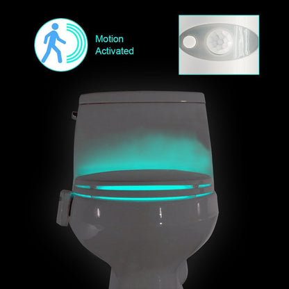 The new 8 color toilet lamp hanging human toilet cover light gifts