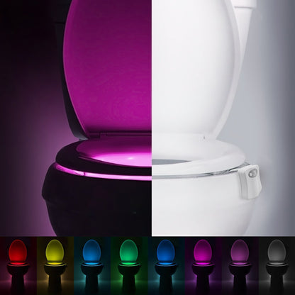 The new 8 color toilet lamp hanging human toilet cover light gifts