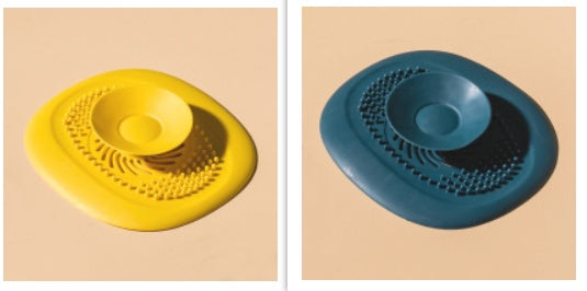 Bathroom Washbasin Drain Hair Catcher Kitchen Sewer Nausea Kitchen dealsniper-net Blue and Yellow 1PC