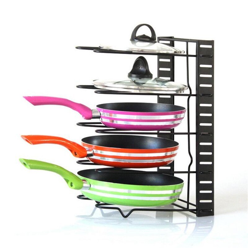 Multi-Layer Extendable Metal Pot Shelf Rack Pan Kitchen Kitchen dealsniper-net