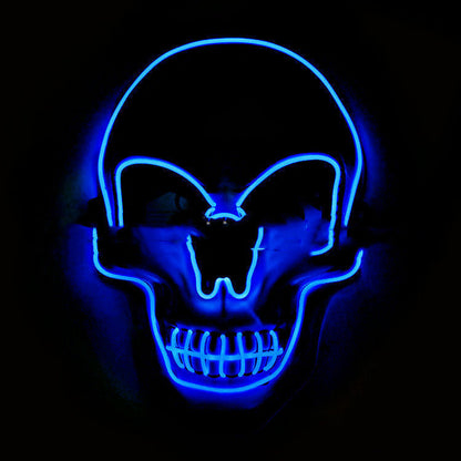Skull LED Glowing Halloween Mask Holidays DealSniper.net Blue