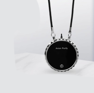 Portable hanging neck air purifier Electronics DealSniper.net Black