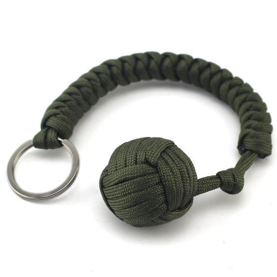 Outdoor Seven Core Umbrella Rope Climbing Survival Key Chain Outdoor dealsniper-net 2PC ArmyGreen