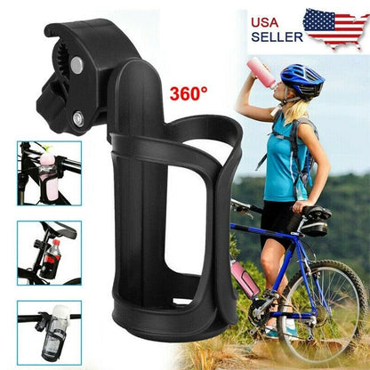 Water Bottle Cage Mount Drink Bicycle Handlebar Bike Cup Holder Cycling Beverage Outdoor DealSniper.net Black