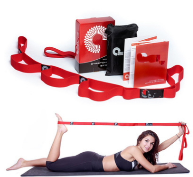 Yoga Stretch Strap Elasticity Yoga Strap with Multiple Grip Loops Outdoor dealsniper-net Red