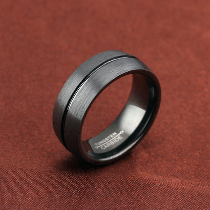 Black titanium steel ring Jewelry dealsniper-net