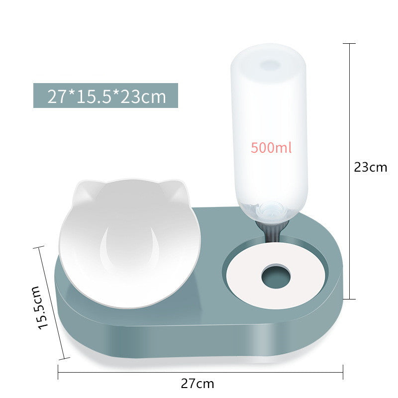 Two-in-One Pet Bowl Water Dispenser Automatic Water Bowl Pets Gym From House Green