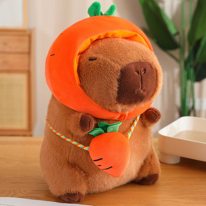 Vegetable Water Guinea Pig Doll Capabala Plush Doll Headgear Detachable Kids dealsniper-net Vegetable Capabala Carrot 28cm