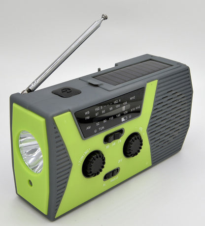 5 in 1 Outdoor Portable Solar Crank AM FM Radio Electronic dealsniper-net Green