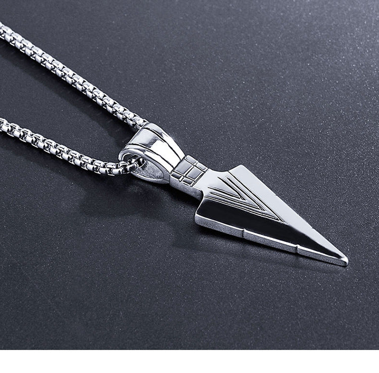 European America jewelry men stainless steel spear necklace with chain Jewelry dealsniper-net Silvera