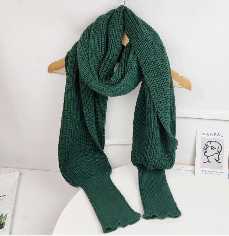 Sweater Scarf Cashmere Ladies Girl Woman Clothing Casual Wear Women dealsniper-net Green 235cm