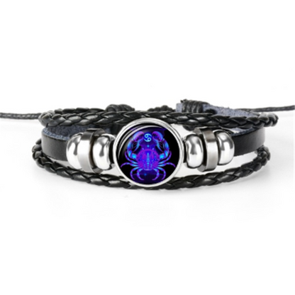 Zodiac Constellation Bracelet Braided Design Jewelry dealsniper-net Cancer