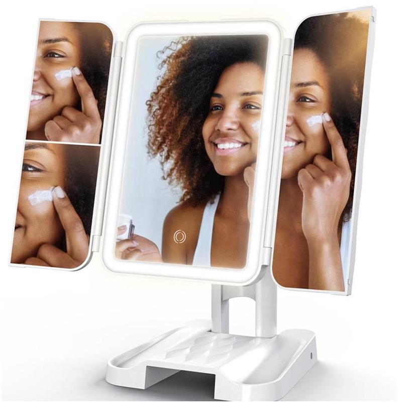 LED Light Makeup Mirror Magnifying Cosmetic Beauty Gym From House