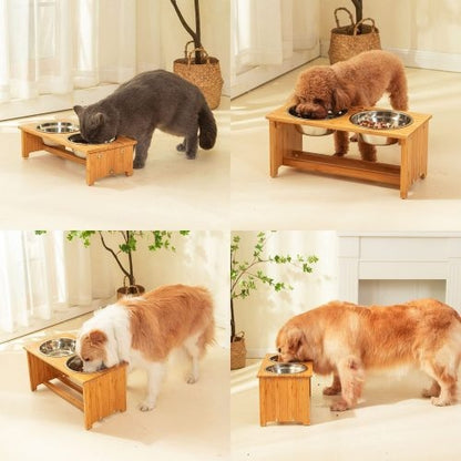 Elevated Dog Bowl Rack For Medium-sized Dogs