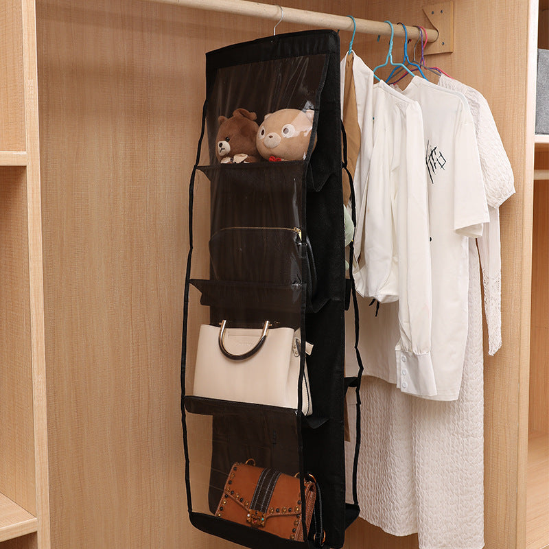 Home Storage Hierarchical Bag Hanging Rack House DealSniper.net Black 117 X32x35