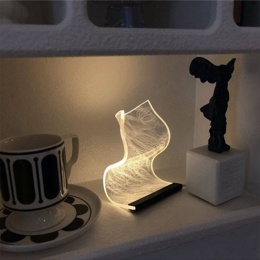 Warm High Appearance Level Bedside Lamp Small Night Light Home Decor dealsniper-net warm light 10x16cm