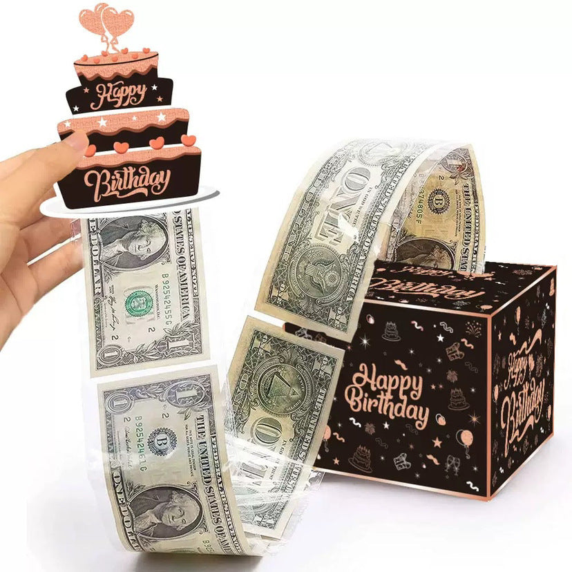 Birthday Party Decoration Supplies Cash Lottery Box