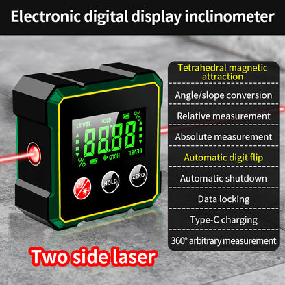 Magnetic Digital Angle Finder With Electronic Laser Gauge Protractor Tools DealSniper.net With laser