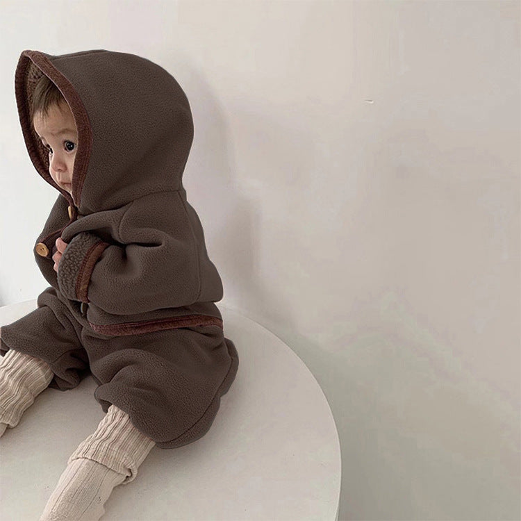 Baby Clothing Fur Lining Infant Suit Hoodies Coat Kids DealSniper.net