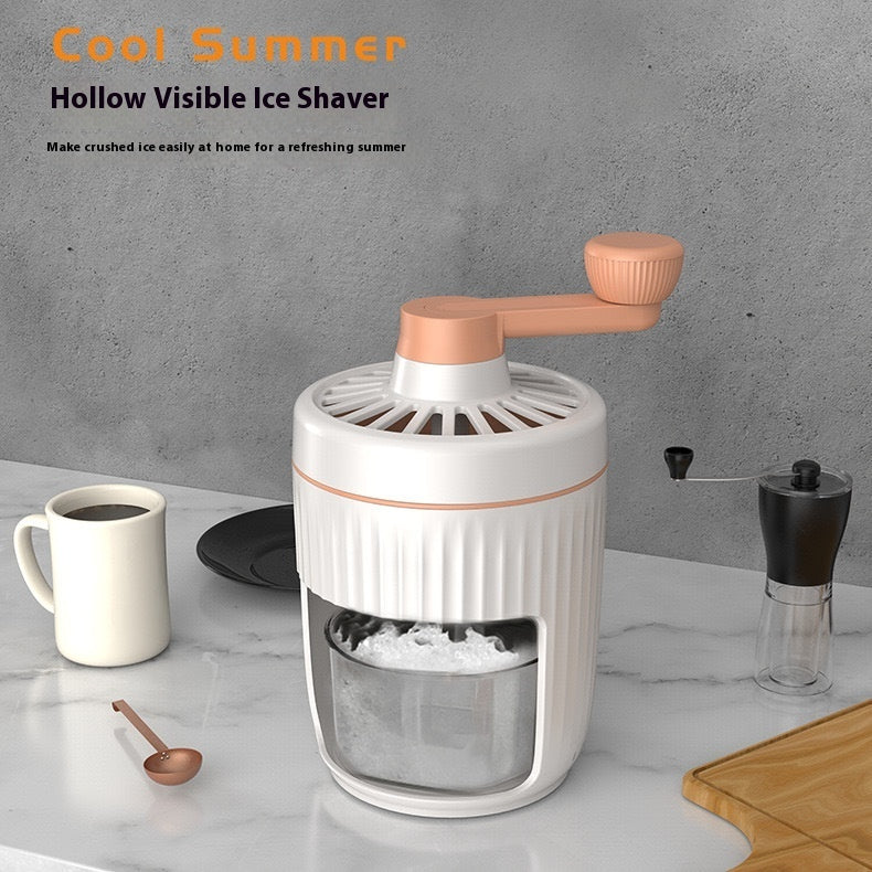 Hand-cranked Ice Shaving Machine Ice Crusher Kitchen Gym From House