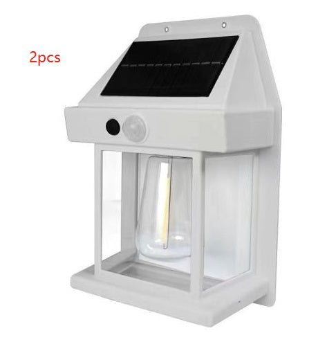 Outdoor Solar Waterproof Tungsten Induction Garden Wall Lamp Garden DealSniper.net 2XWhite