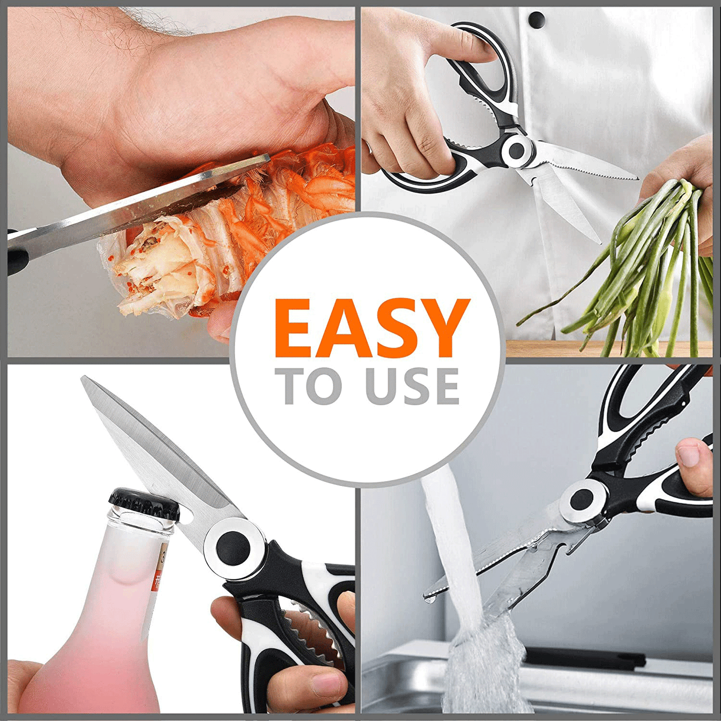 Kitchen Shears Scissors Heavy Duty Cooking Food Meat Chicken Utility Kitchen DealSniper.net